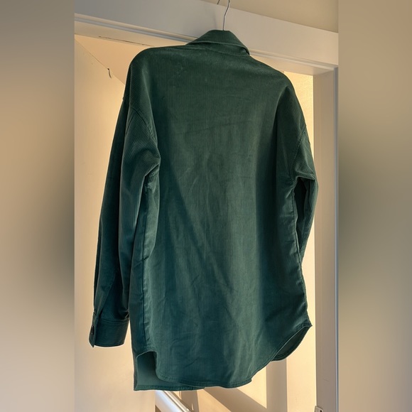 Aritzia The Group Babaton Green Corduroy Button Shirt - Picture 2 of 5